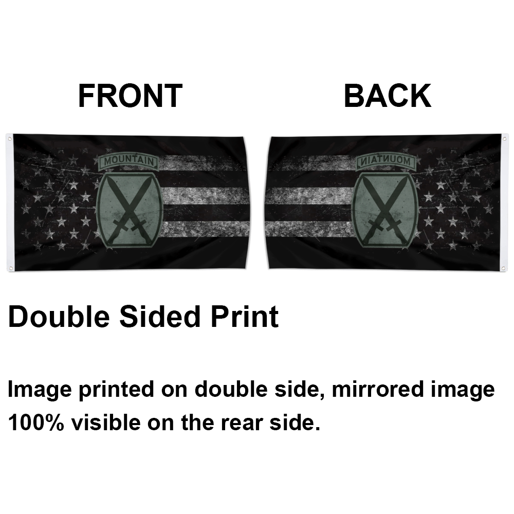 Fyon US Army Retro 10th Mountain Division Flag Indoor and outdoor banner 2240815