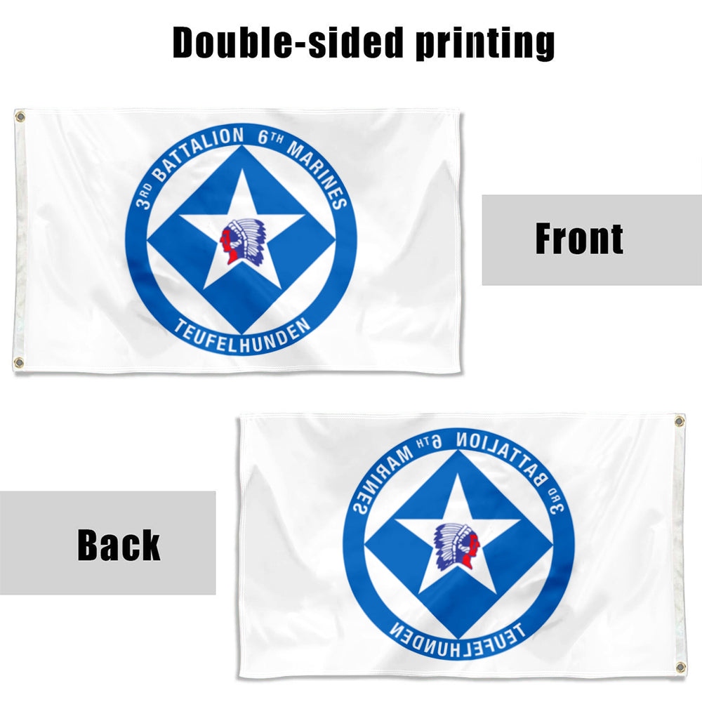 Fyon USMC 3rd Battalion 6th Marines Flag Banner