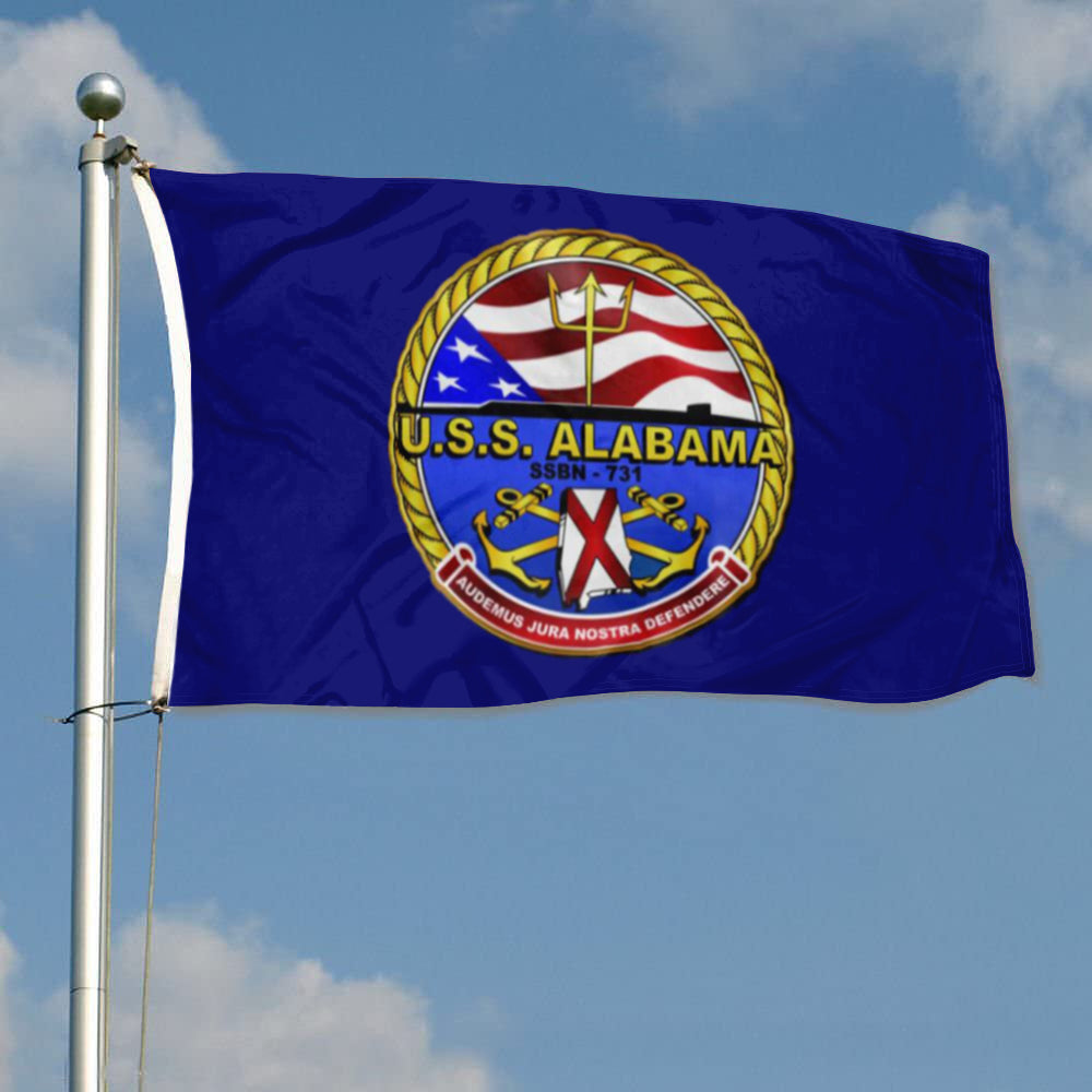 Fyon Uss Alabama(SSBN-731) Flag Indoor and outdoor banner