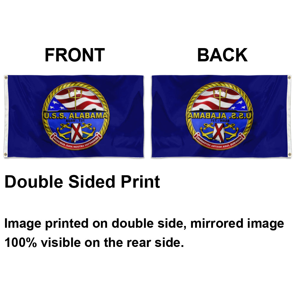 Fyon Uss Alabama(SSBN-731) Flag Indoor and outdoor banner