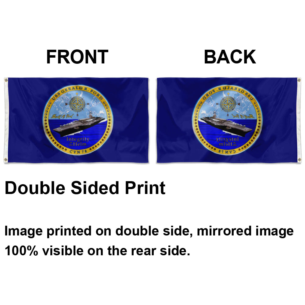 Fyon Uss Gerald R.Ford(CVN-78) Flag Indoor and outdoor banner