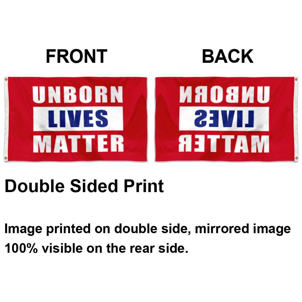 Fyon Unborn Lives Matter Flag Indoor and Outdoor Banner