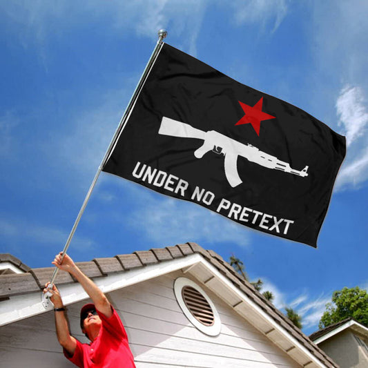 Fyon Under No Pretext AK47 Flag  Indoor and Outdoor Banner