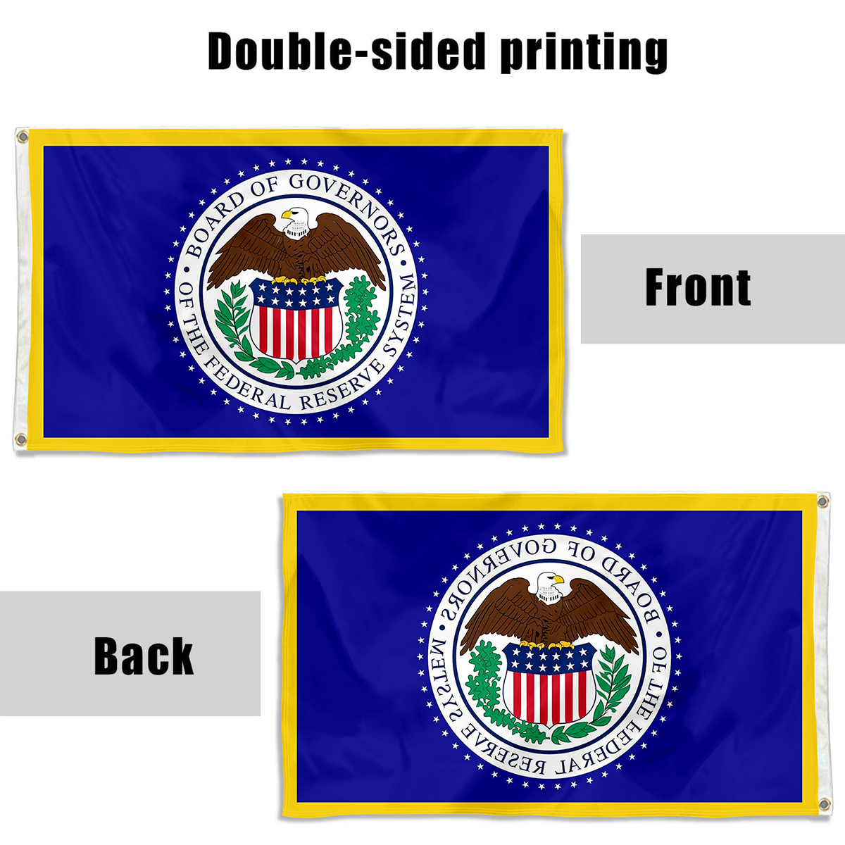 Fyon United States Federal Reserve Bank Flag Indoor and outdoor banner 33015