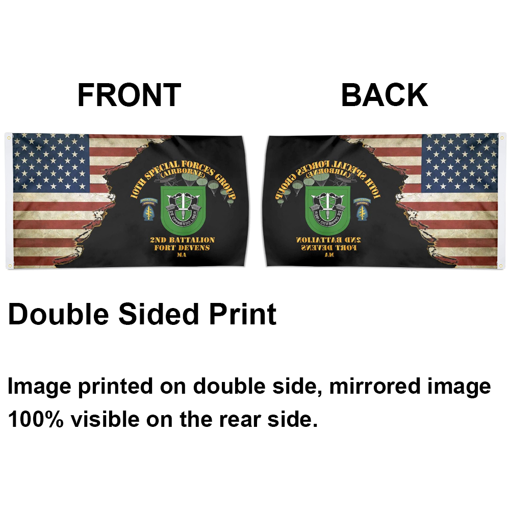 Fyon Us 10th Special Forces Group 2nd Battalion Fort Devens Ma Flag Indoor and outdoor banner 224098