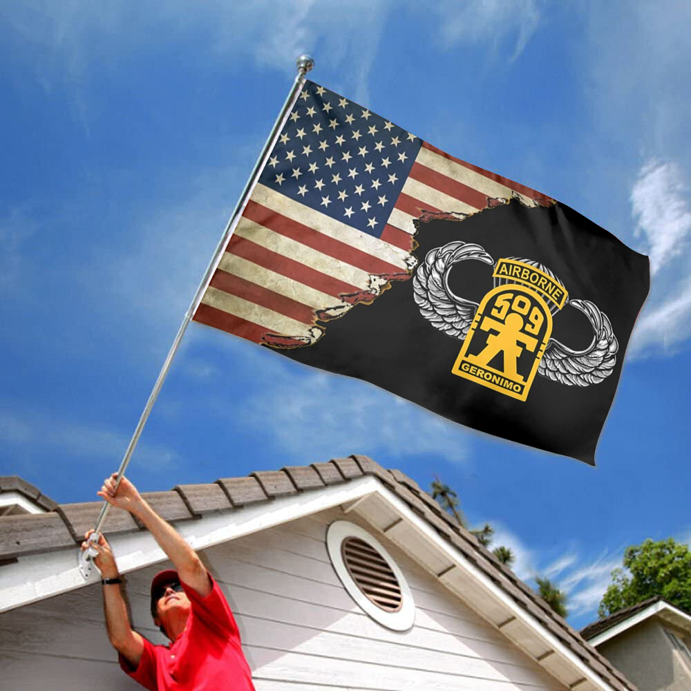 Fyon Us 509th Geronimo Airborne W Master Wings Flag Indoor and outdoor banner 2240911