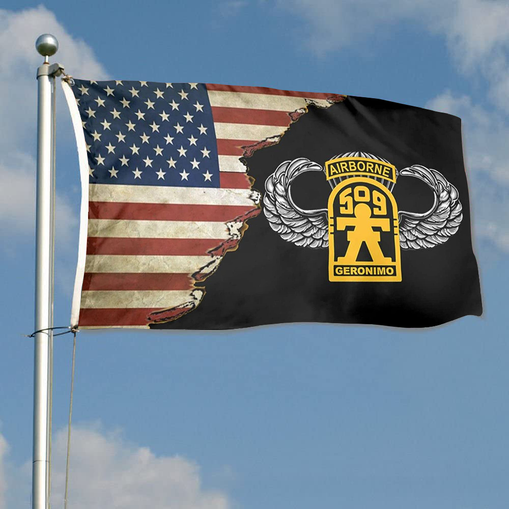 Fyon Us 509th Geronimo Airborne W Master Wings Flag Indoor and outdoor banner 2240911