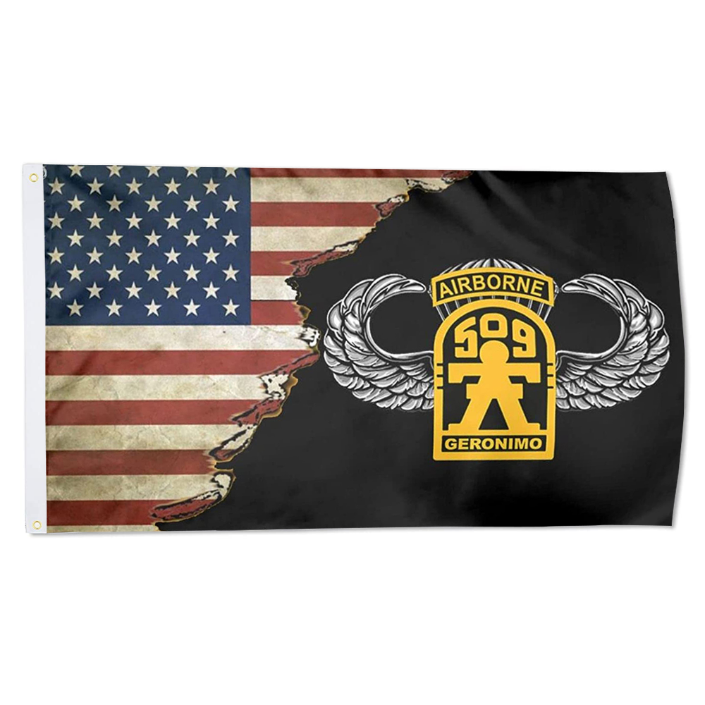 Fyon Us 509th Geronimo Airborne W Master Wings Flag Indoor and outdoor banner 2240911
