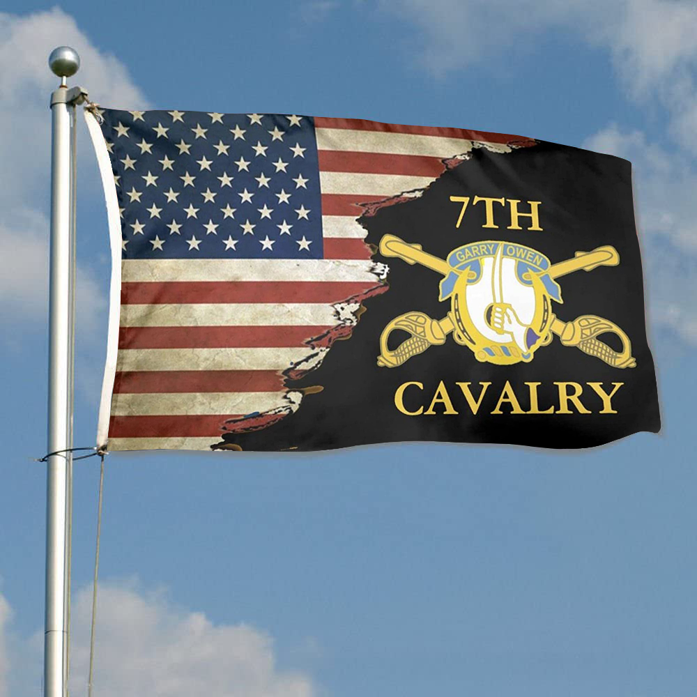 Fyon Us 7th Cavalry Flag Indoor and outdoor banner 224096