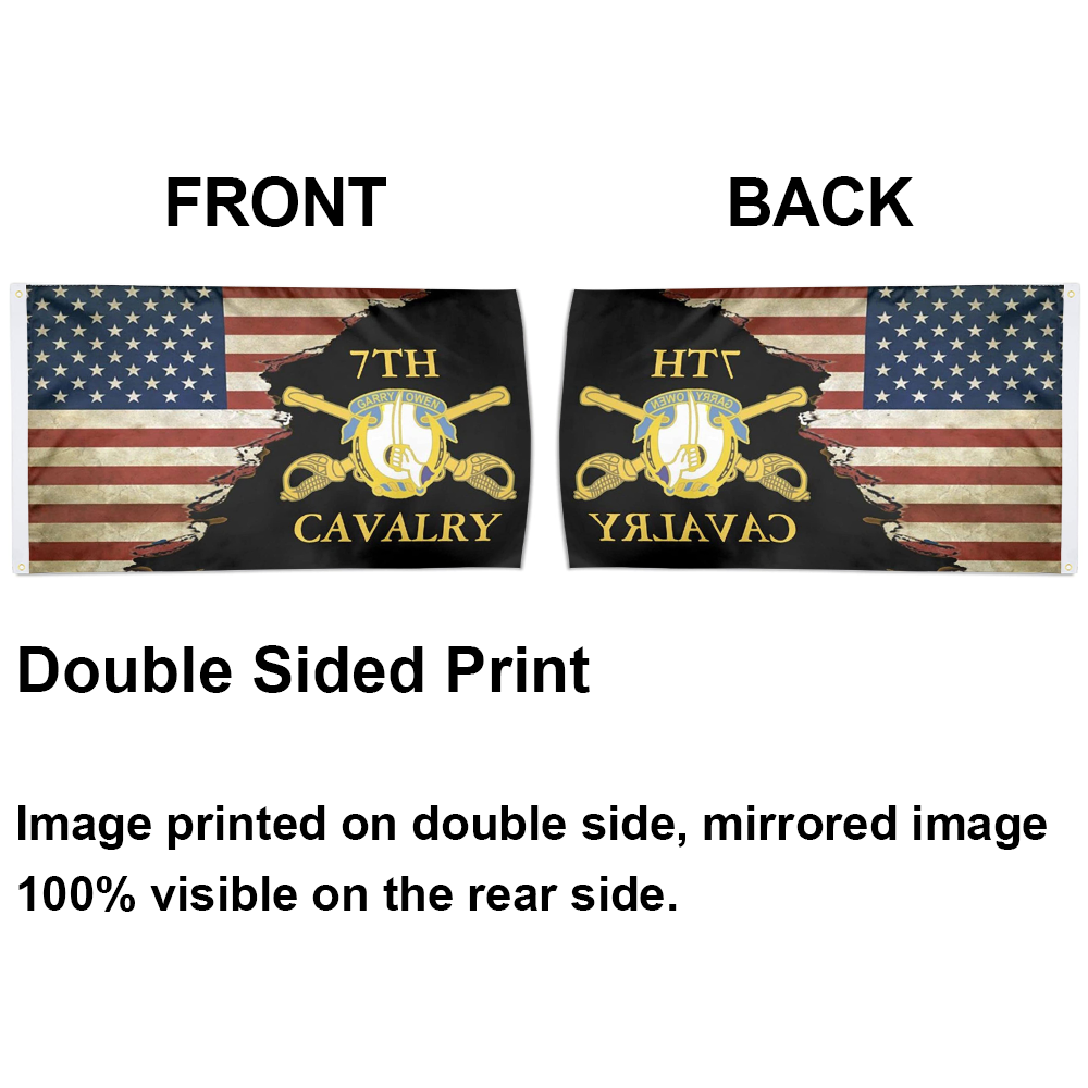 Fyon Us 7th Cavalry Flag Indoor and outdoor banner 224096