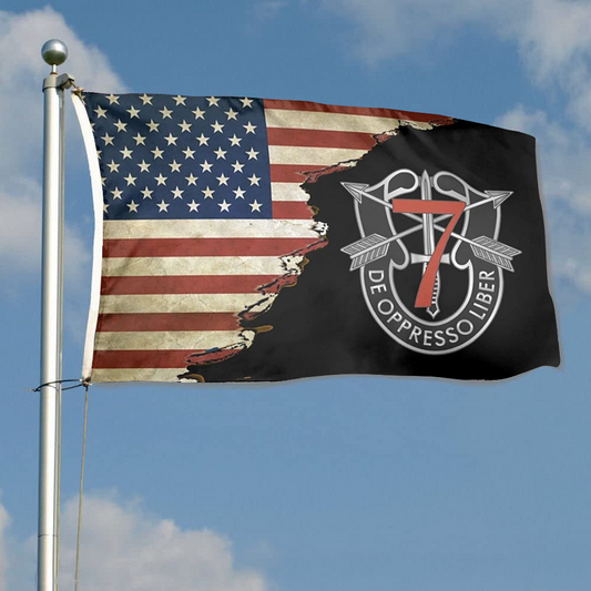 Fyon Us 7th Special Forces Group Crest Flag Indoor and outdoor banner 224097