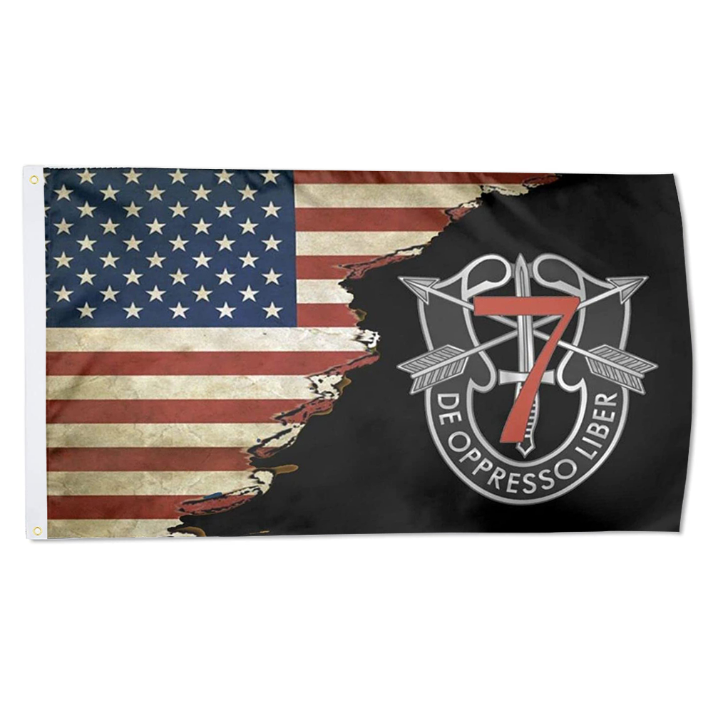 Fyon Us 7th Special Forces Group Crest Flag Indoor and outdoor banner 224097