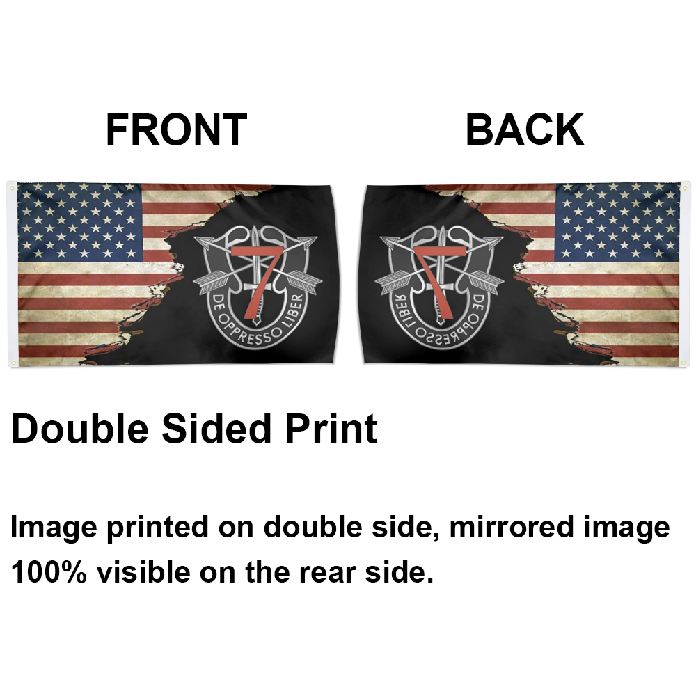 Fyon Us 7th Special Forces Group Crest Flag Indoor and outdoor banner 224097