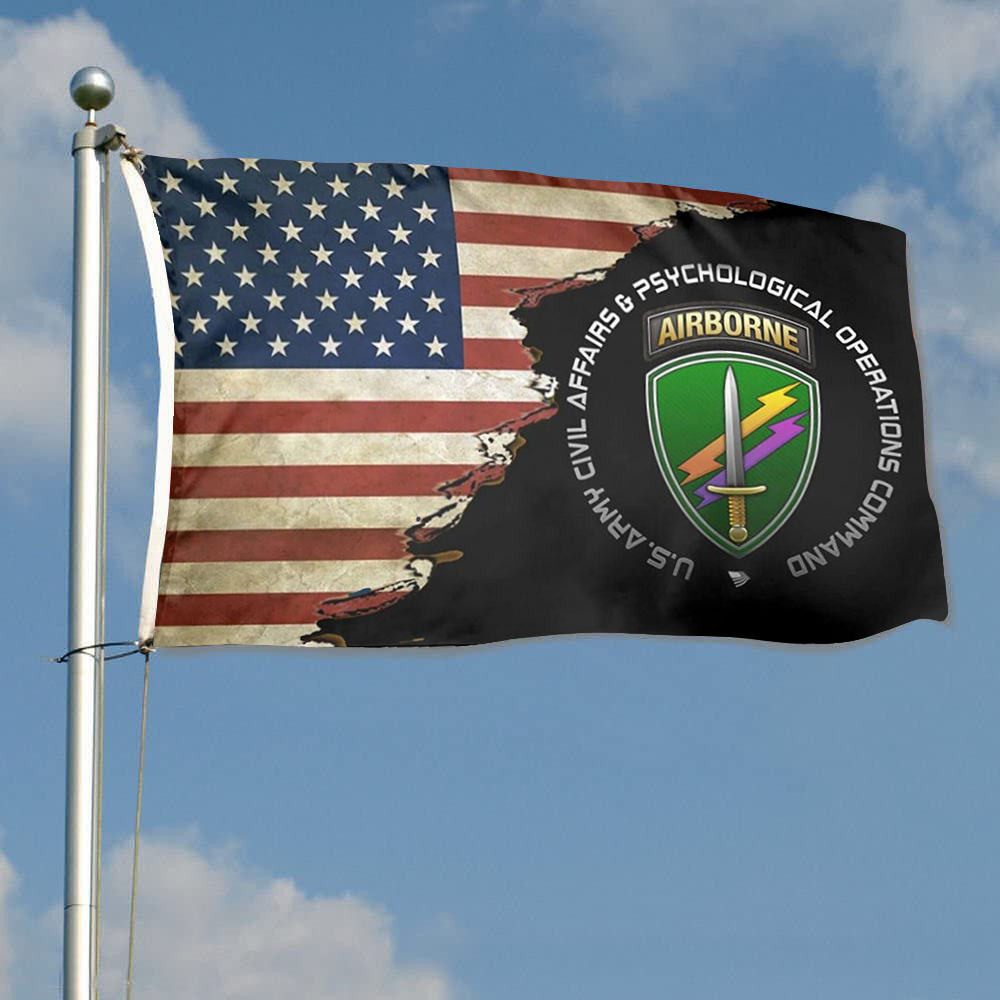 Fyon Us Army Civil Affairs and Psychological Operations Command (Airborne) Flag Indoor and outdoor banner 2240913