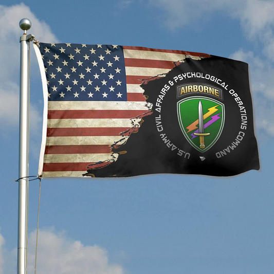 Fyon Us Army Civil Affairs and Psychological Operations Command (Airborne) Flag Indoor and outdoor banner 2240913
