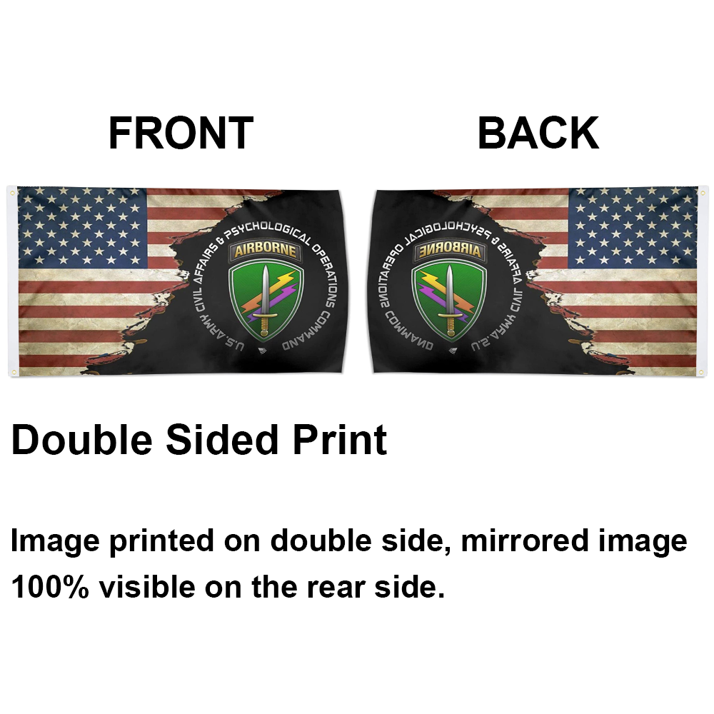 Fyon Us Army Civil Affairs and Psychological Operations Command (Airborne) Flag Indoor and outdoor banner 2240913