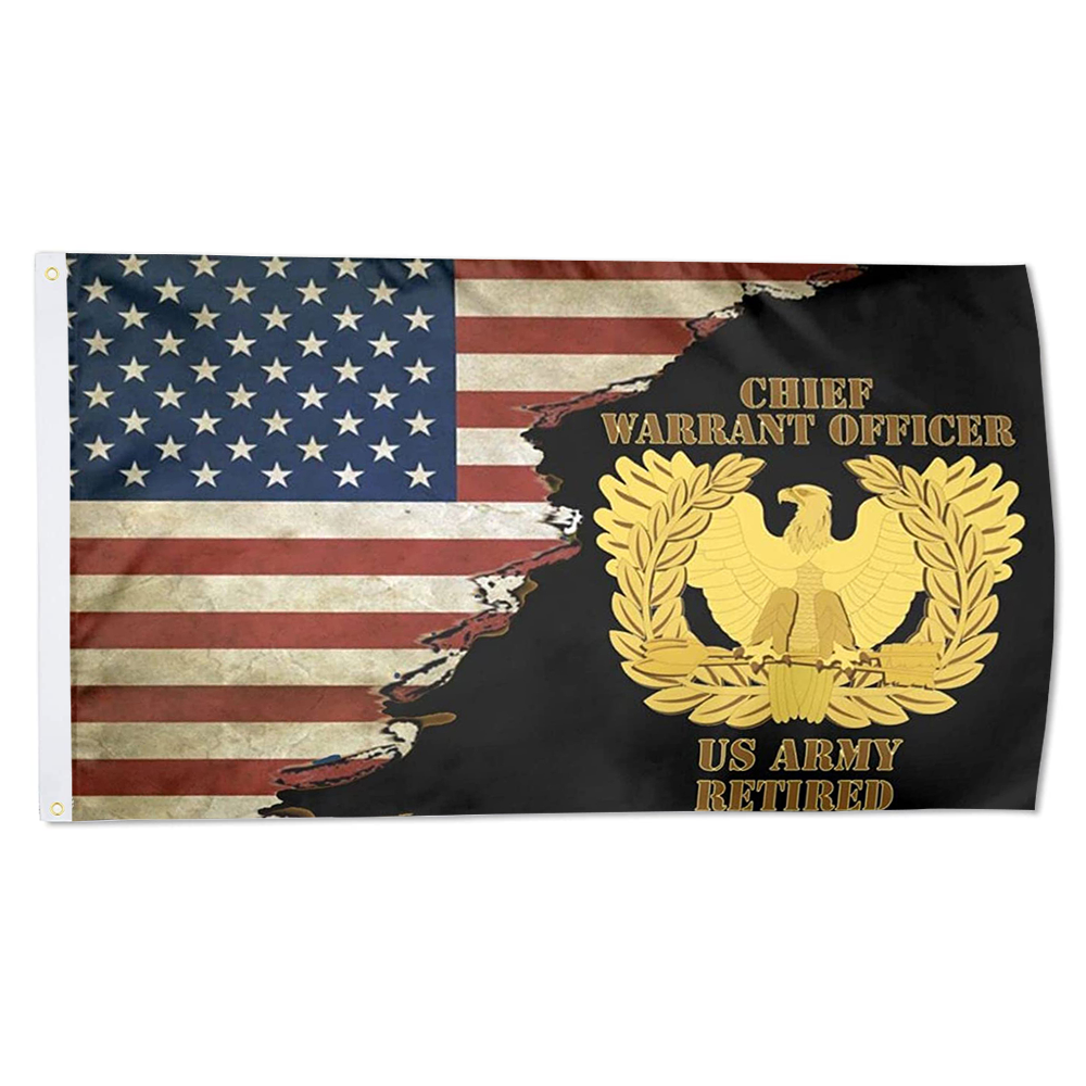 Fyon Us Army Emblem Warrant Officer Chief Retired Flag Indoor and outdoor banner 224111