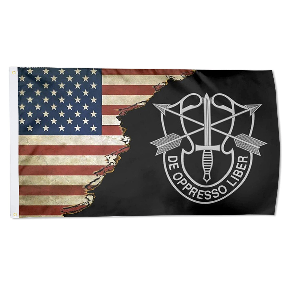 Fyon Us Army Special Forces De Oppresso Liber Flag Indoor and outdoor banner 224116