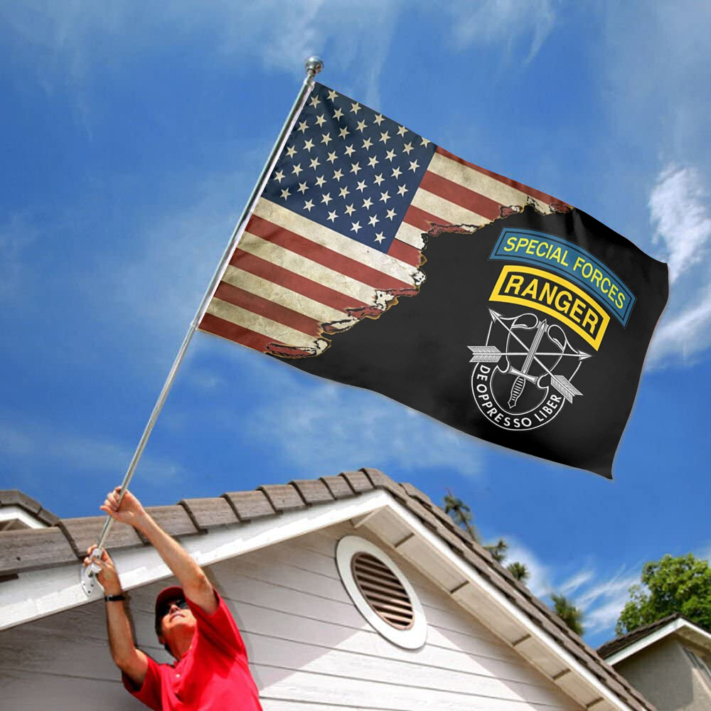 Fyon Us Army Special Forces Ranger De Oppresso Liber Flag Indoor and outdoor banner 224118