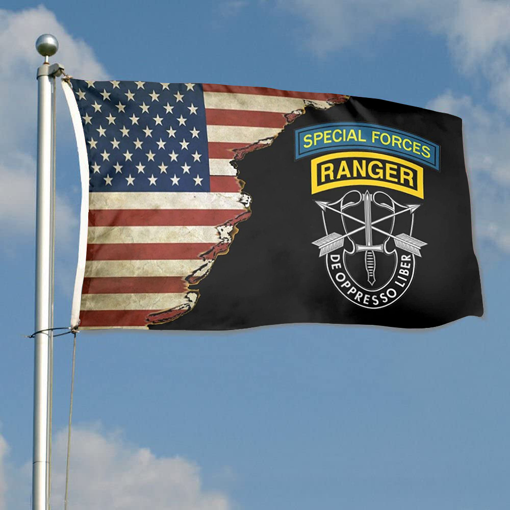 Fyon Us Army Special Forces Ranger De Oppresso Liber Flag Indoor and outdoor banner 224118