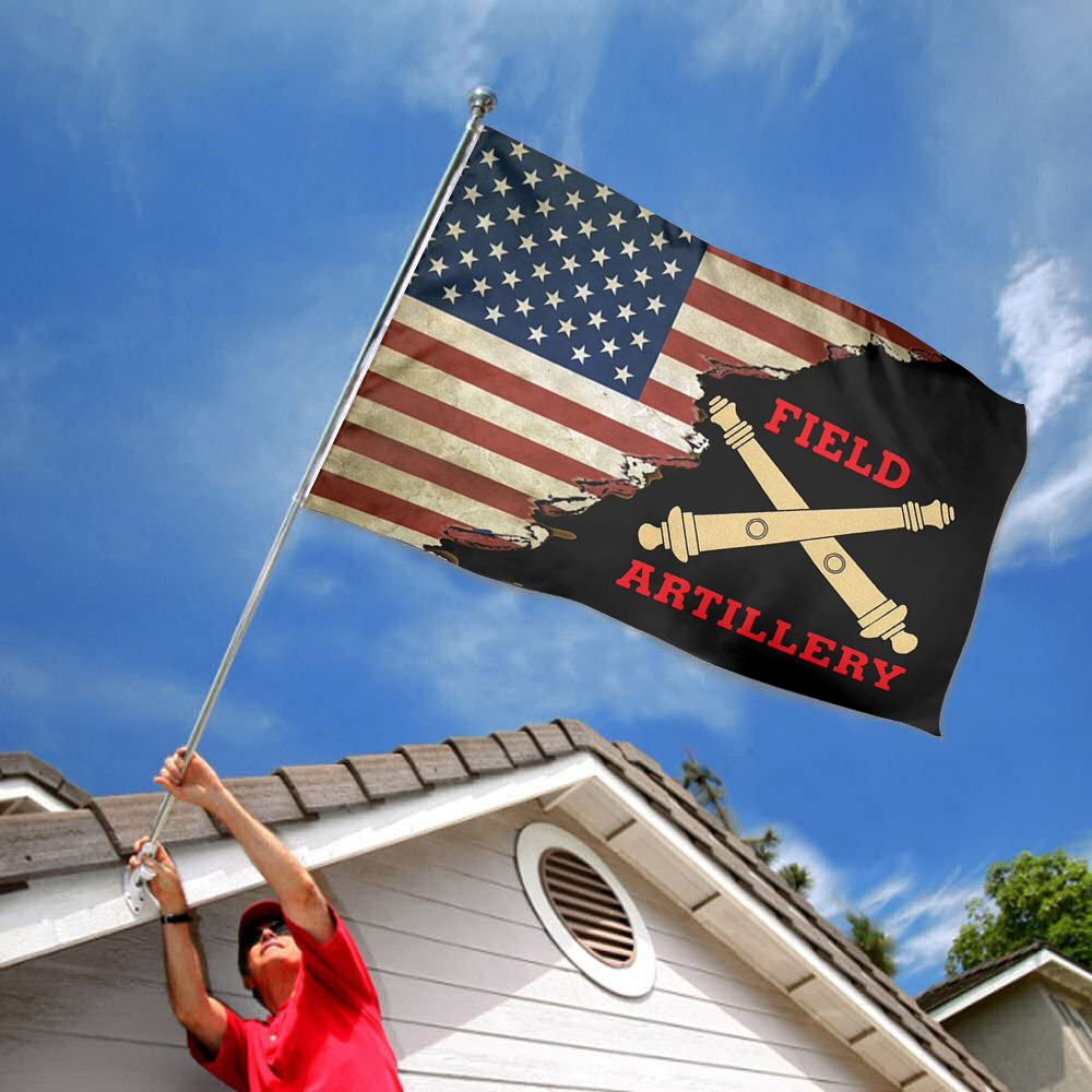 Fyon Us Field Artillery Crossed Cannons Flag Indoor and outdoor banner 224119