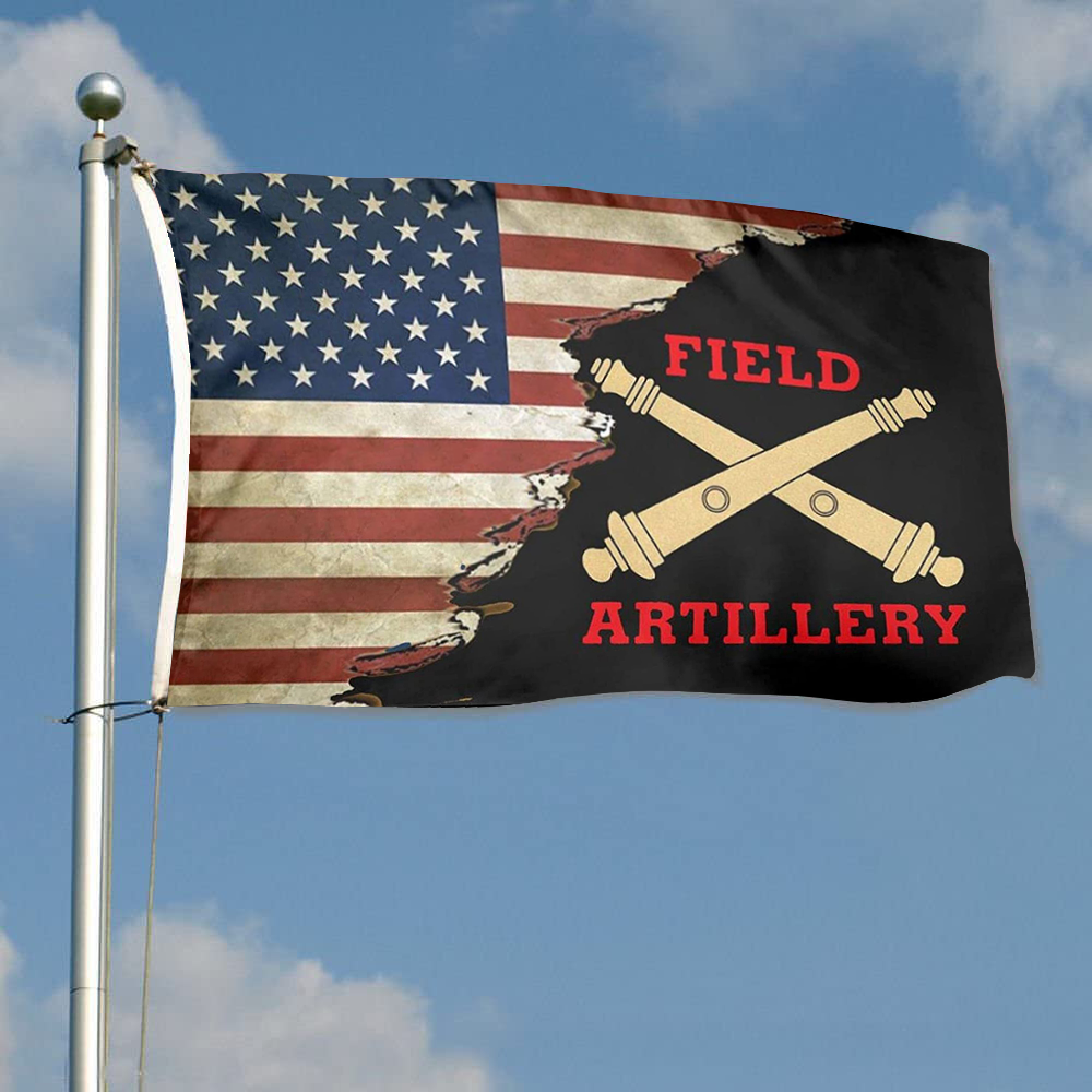 Fyon Us Field Artillery Crossed Cannons Flag Indoor and outdoor banner 224119