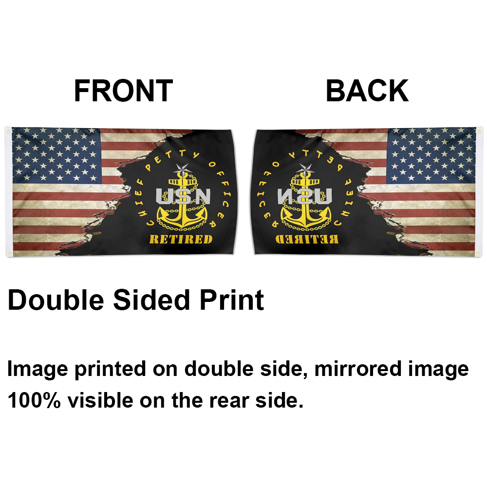 Fyon Us Navy Senior Chief Petty Officer Retired Flag Indoor and outdoor banner 2241112