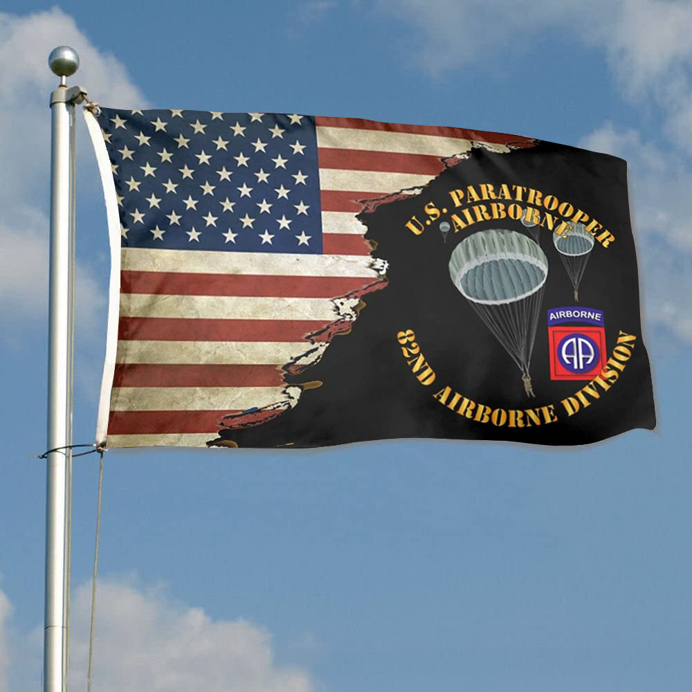 Fyon Us Paratrooper 82nd Airborne Division Wo Shadow Flag Indoor and outdoor banner 2241113
