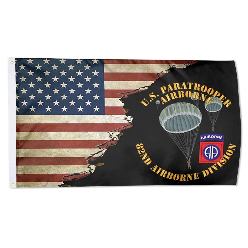 Fyon Us Paratrooper 82nd Airborne Division Wo Shadow Flag Indoor and outdoor banner 2241113