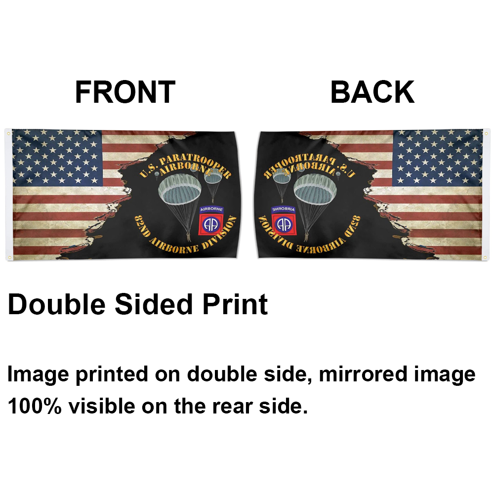Fyon Us Paratrooper 82nd Airborne Division Wo Shadow Flag Indoor and outdoor banner 2241113