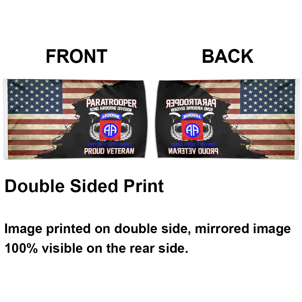 Fyon Us Proud Paratrooper Veteran 82nd Airborne Division Flag Indoor and outdoor banner 2241115