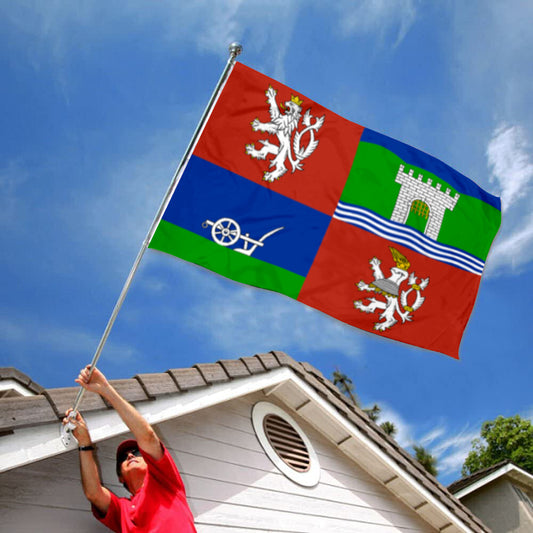 Fyon Usti nad Labem Region, Czechia Flag Indoor and outdoor banner