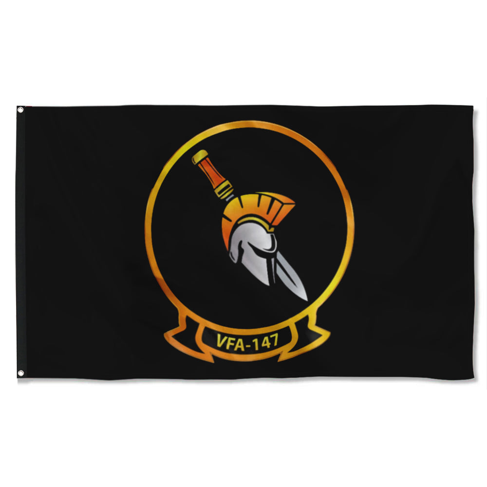 Fyon VFA-147 Argonauts Flag Black Indoor and outdoor banner