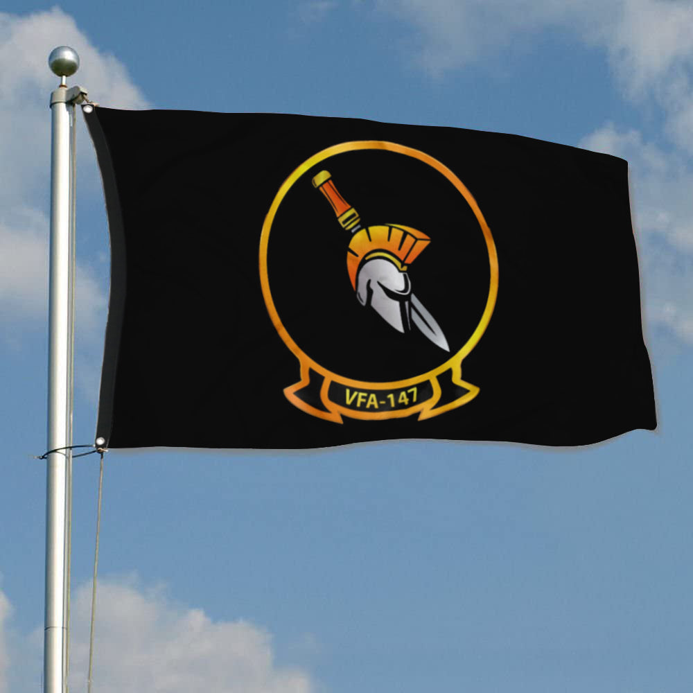 Fyon VFA-147 Argonauts Flag Black Indoor and outdoor banner