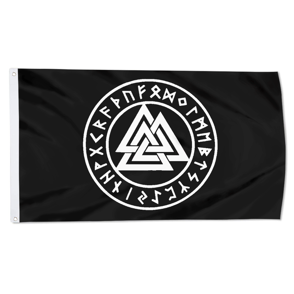 Fyon Valknut The Symbol of Odin Flag Indoor and outdoor banner 2240820
