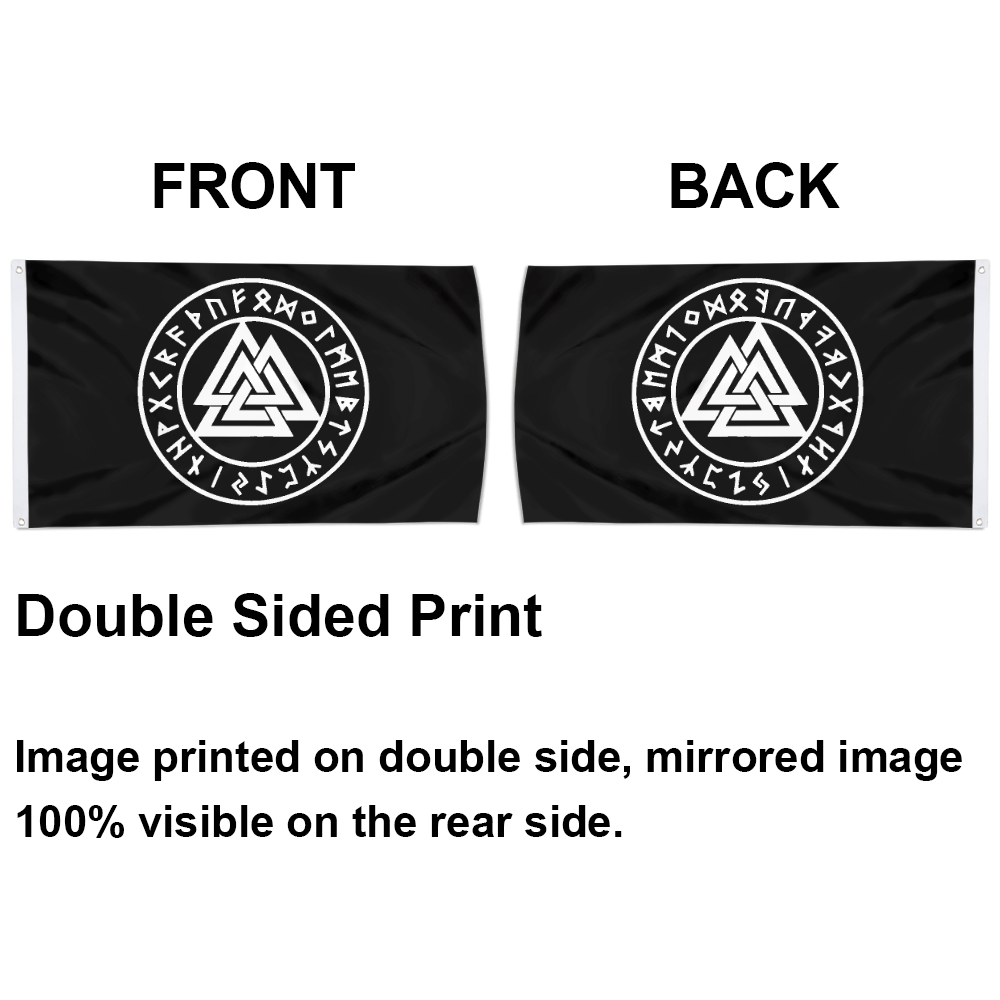 Fyon Valknut The Symbol of Odin Flag Indoor and outdoor banner 2240820
