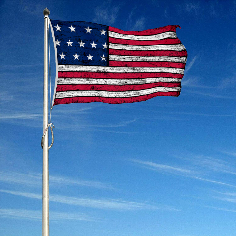 Fyon Vintage the United States 13 star flag Banner