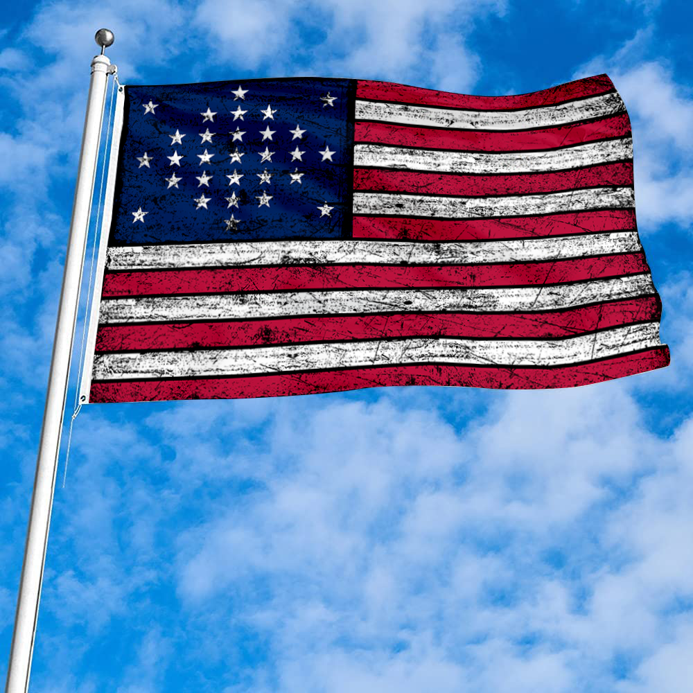 Fyon Vintage the United States US 29 Star Diamond Pattern Flag Banner