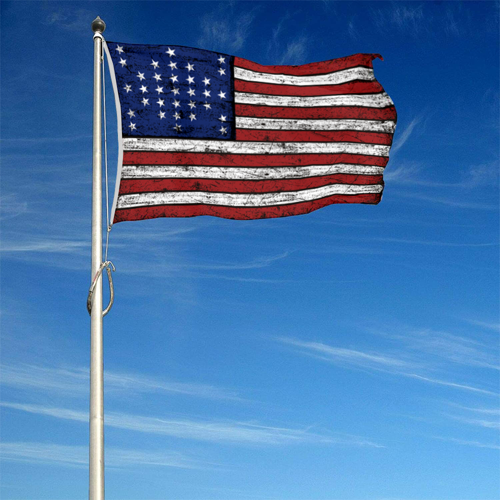 Fyon Vintage the United States US 33 Star Fort Sumter Flag Banner