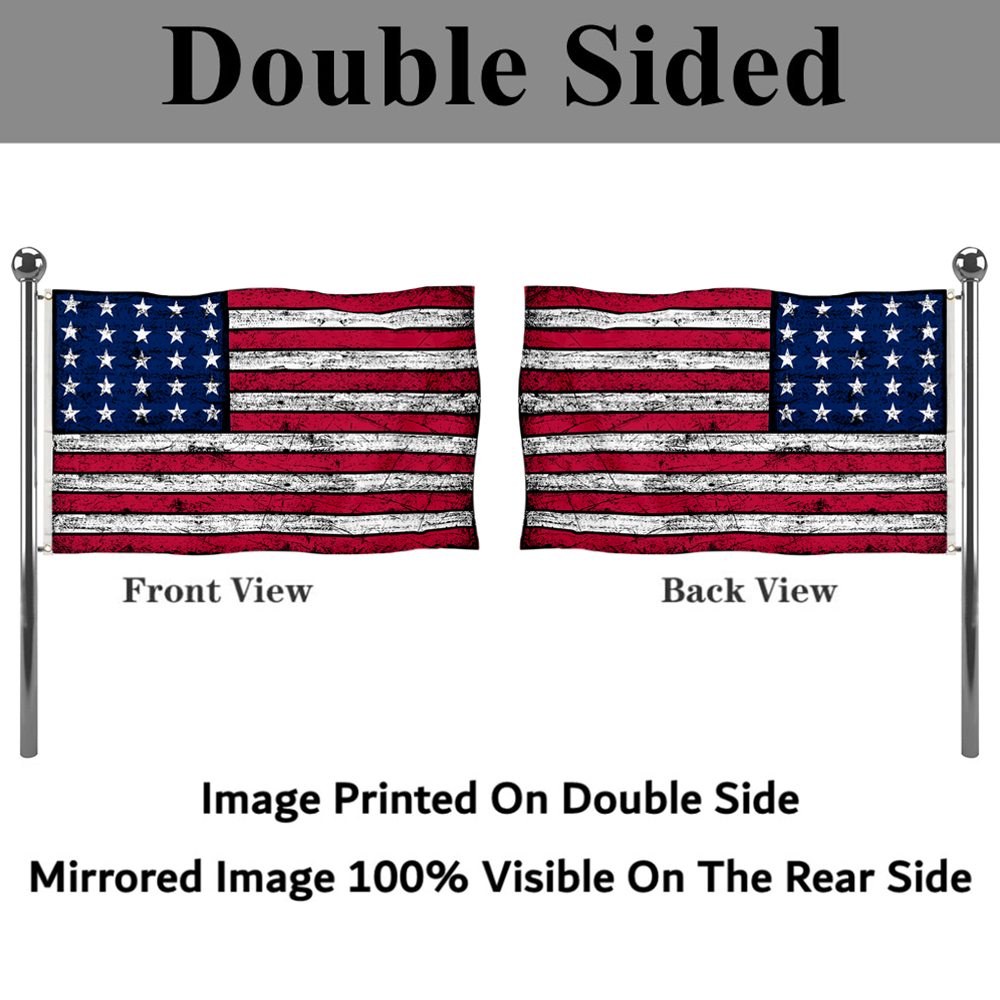 Fyon Vintage the United States flag 25 star linear pattern flag Banner