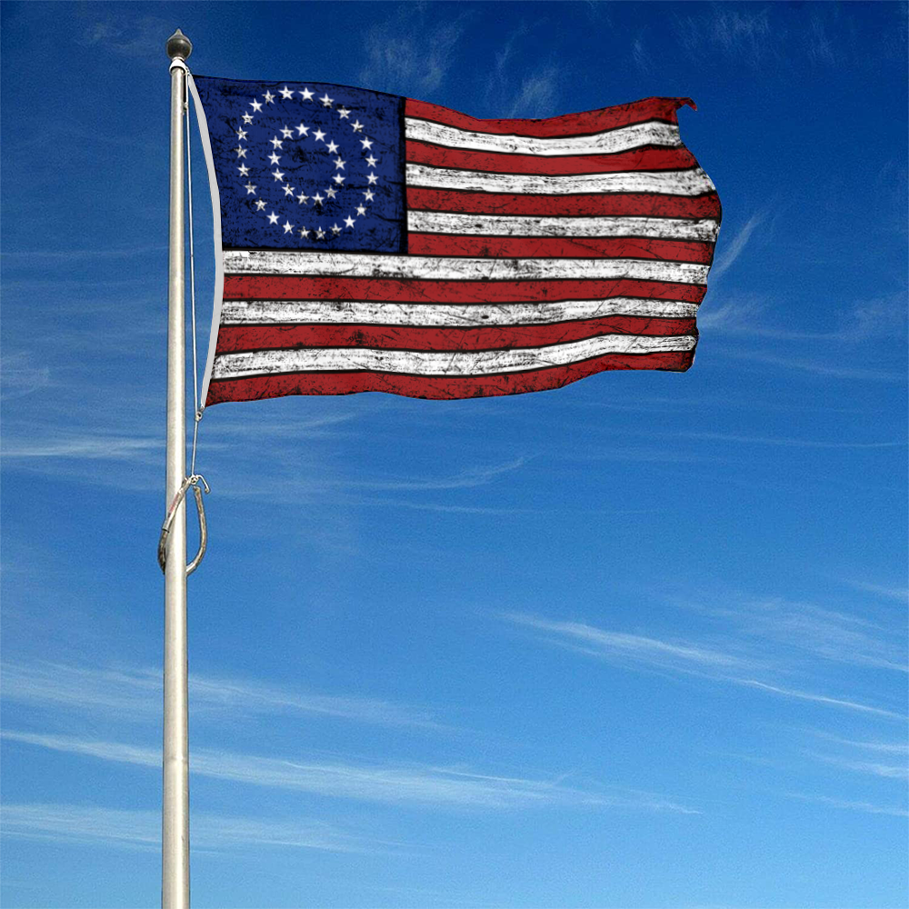 Fyon Vintage the United States flag US 37 Star Medallion Centennial Flag Banner