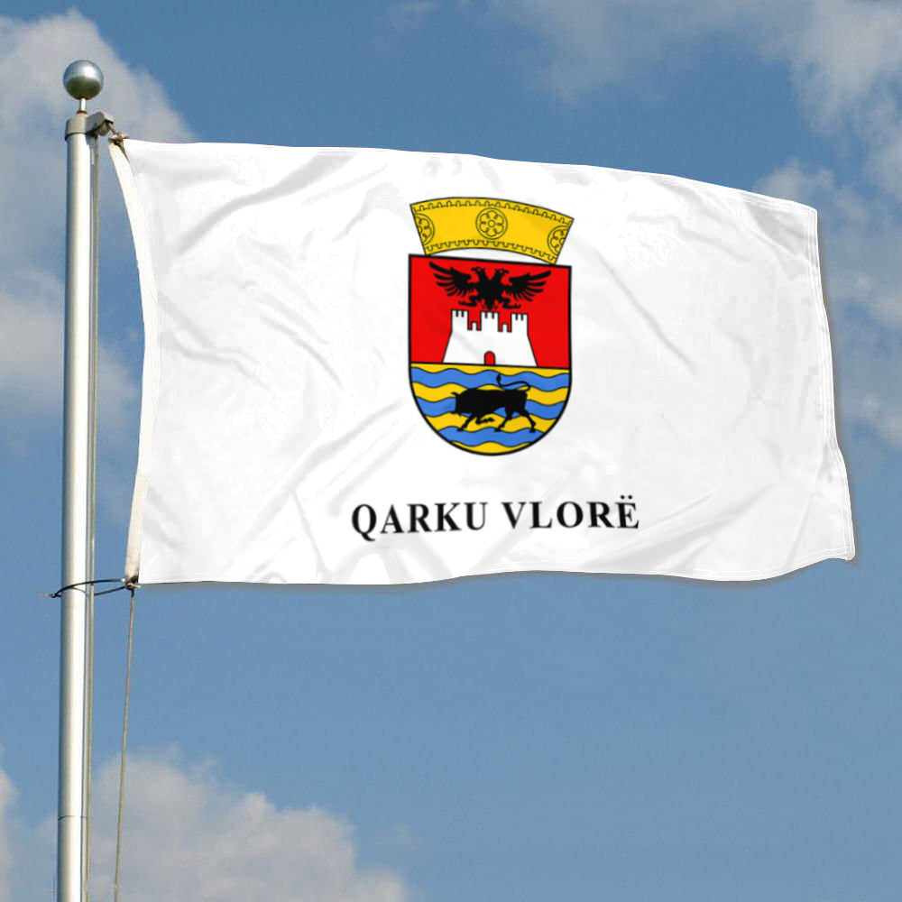 Fyon Vlore Couny, Albania Flag Indoor and outdoor banner