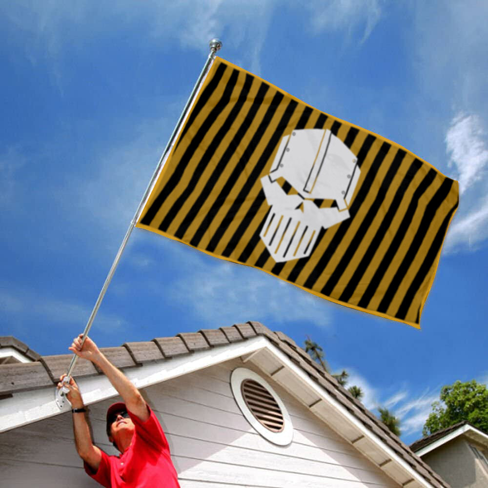 Fyon Warhammer Inspired Iron Warriors Flag Indoor and outdoor banner