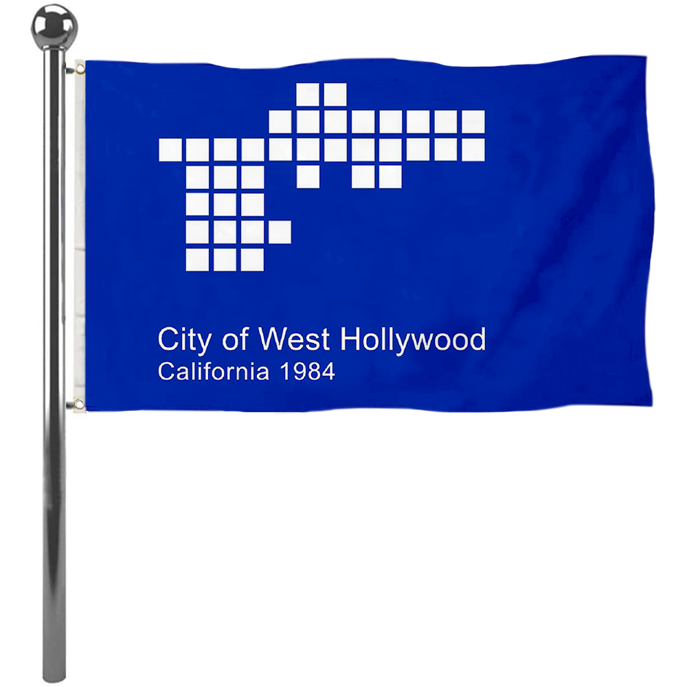 Fyon West Hollywood, California Flag(1986–2014) Flag Banner