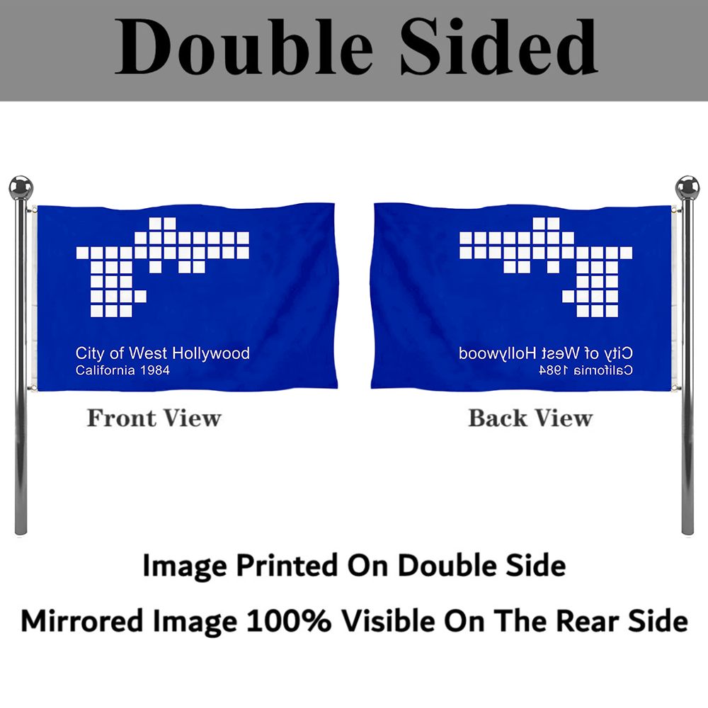 Fyon West Hollywood, California Flag(1986–2014) Flag Banner