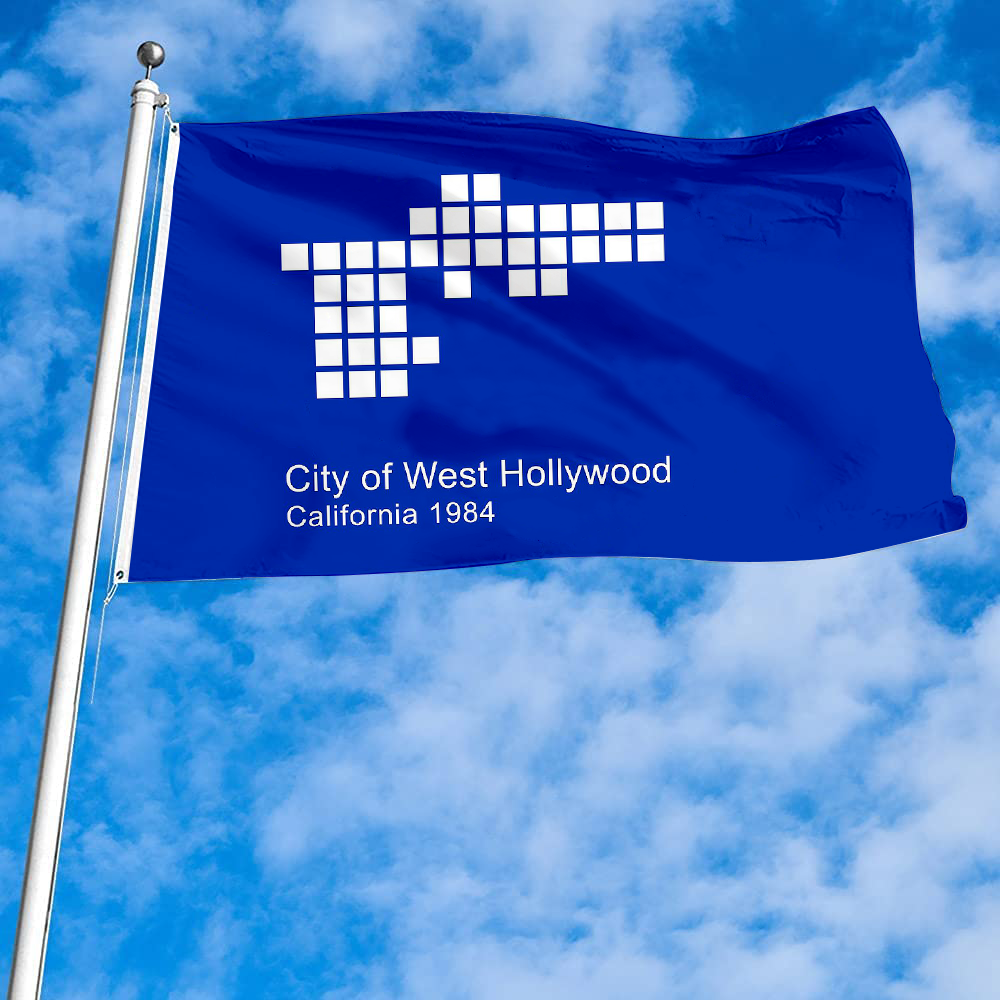 Fyon West Hollywood, California Flag(1986–2014) Flag Banner