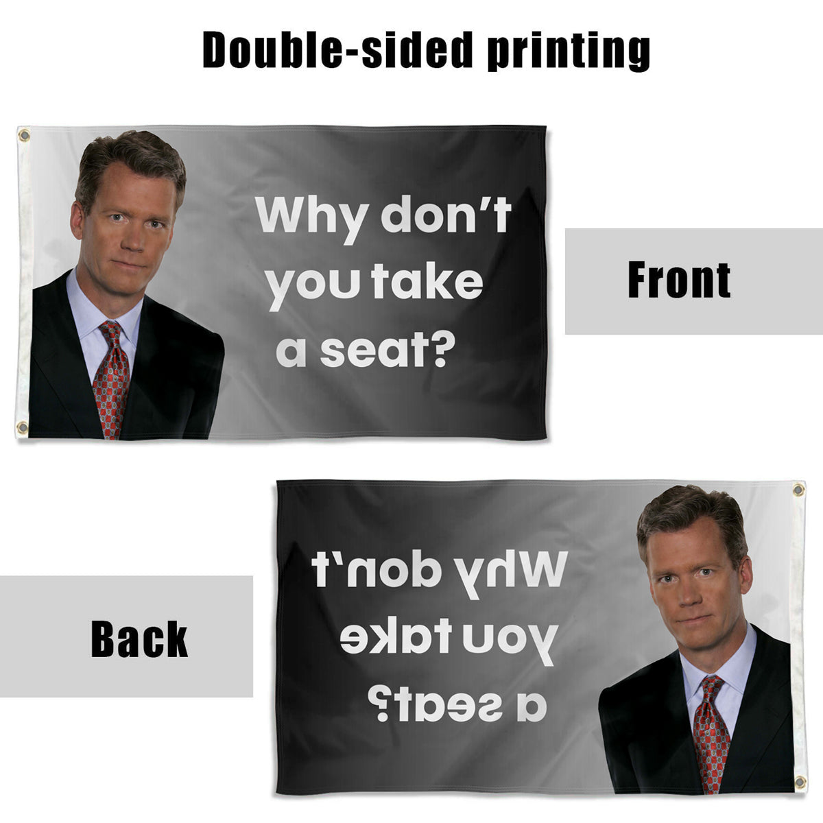 Fyon Why don't you Take A Seat Flag Banner