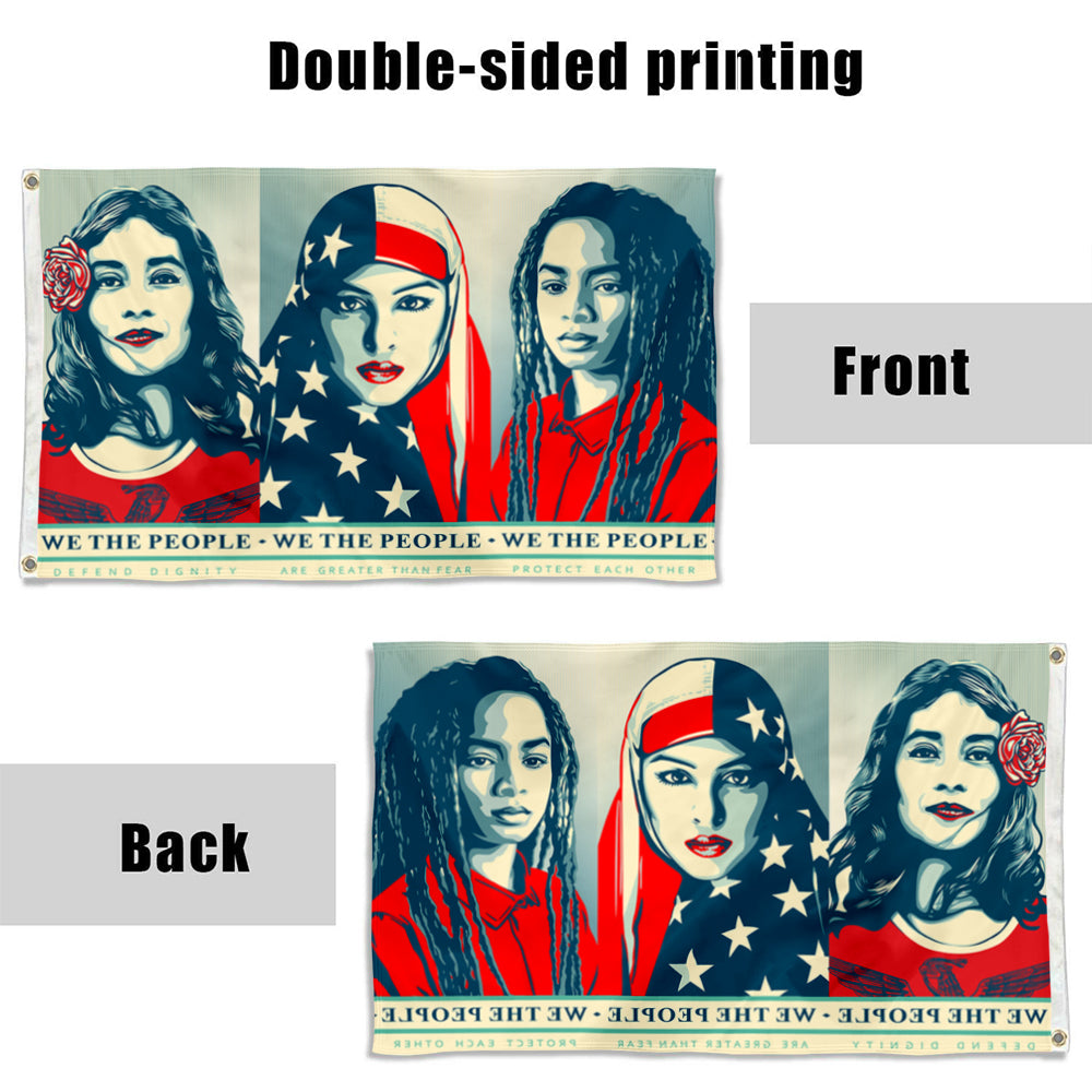 Fyon Women's March Flag Banner