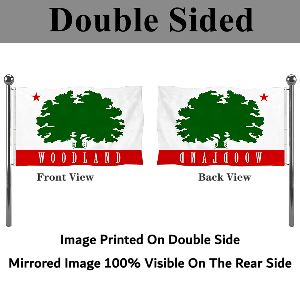 Fyon Woodland, California Flag Banner