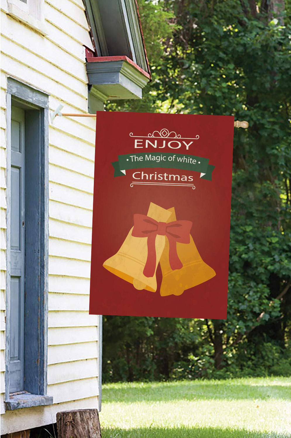 Fyon Merry Christmas Santa Claus Decorative Double Sided Vertical House Garden Flag 28x40inch --GF101808